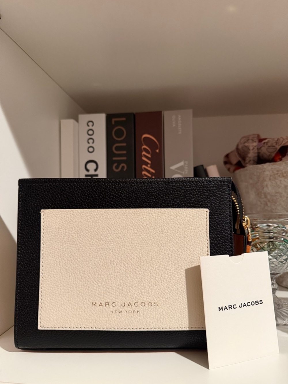 Marc Jacobs Black & Cream Leather Card bag
